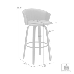 Diana 34 Inch Swivel Bar Stool - QK1089606_ARMN_IS5_OL