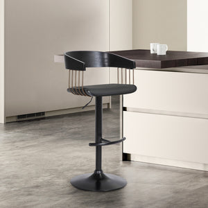 Larisa Adjustable Swivel Bar Stool - QK1089611_ARMN_LF1_RM