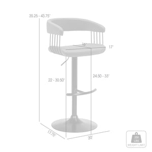 Calista Adjustable Swivel Bar Stool - QK1089639_ARMN_IS5_OL