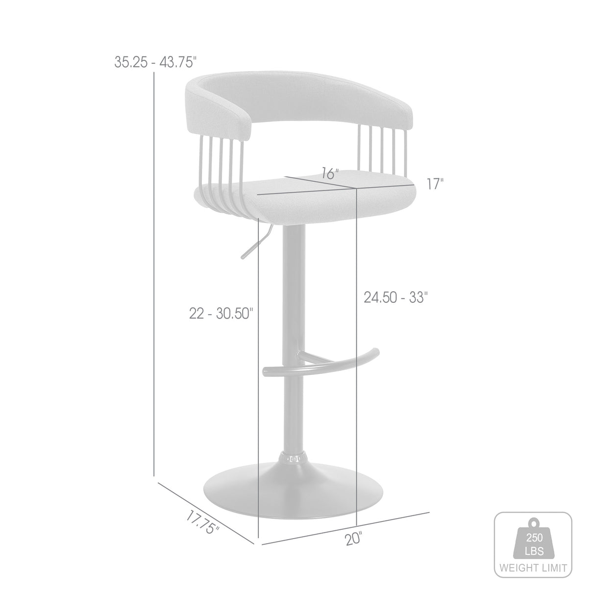 Calista Adjustable Swivel Bar Stool - QK1089640_ARMN_IS5_OL