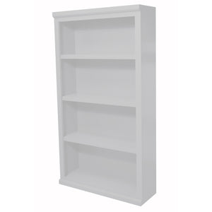 Kyle 58 Inch white Bookcase iso view