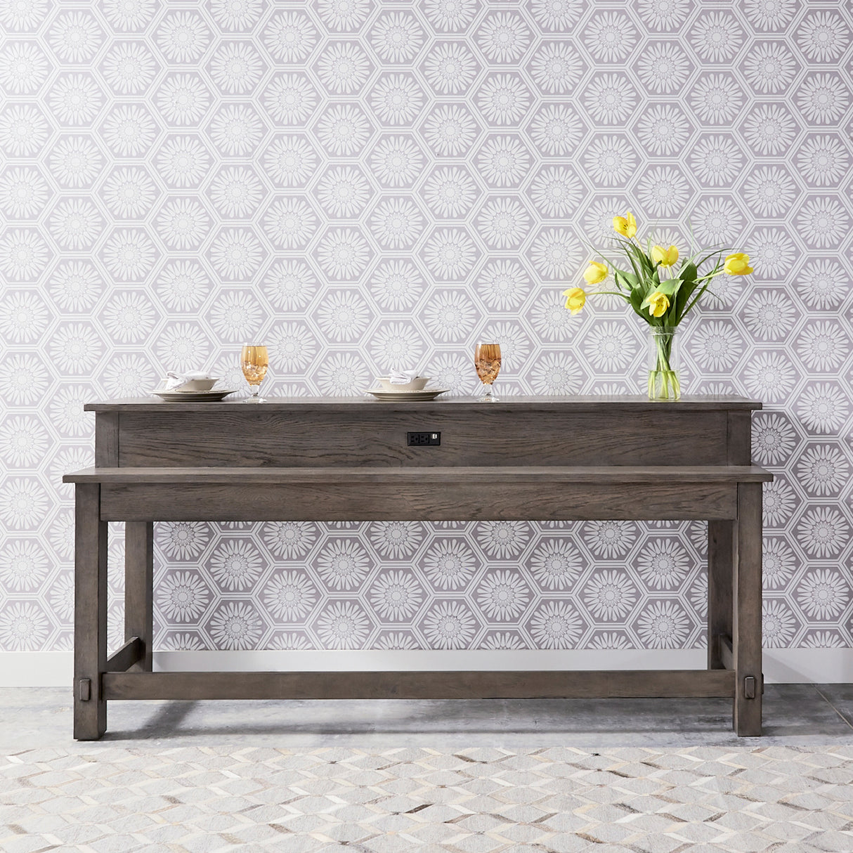 Modern Farmhouse Console Bar Table - QK1090588_LIBF_LF1_RM