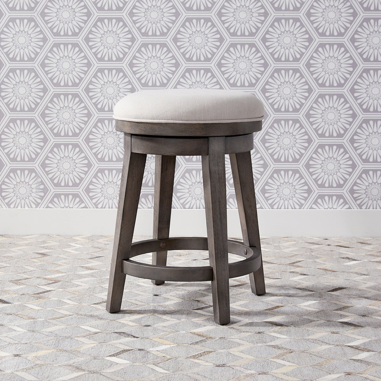 Modern Farmhouse Console Swivel Stool - QK1090589_LIBF_LF1_RM