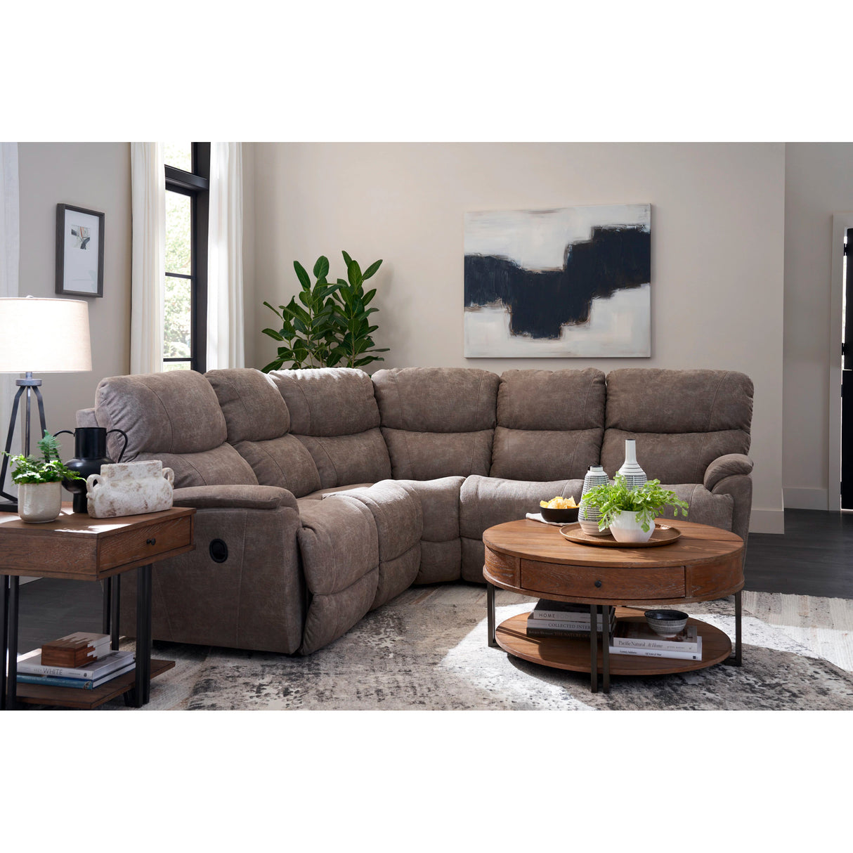 Trouper 3 Piece Reclining Sectional - QK1090807_LAZY_LF1_RM