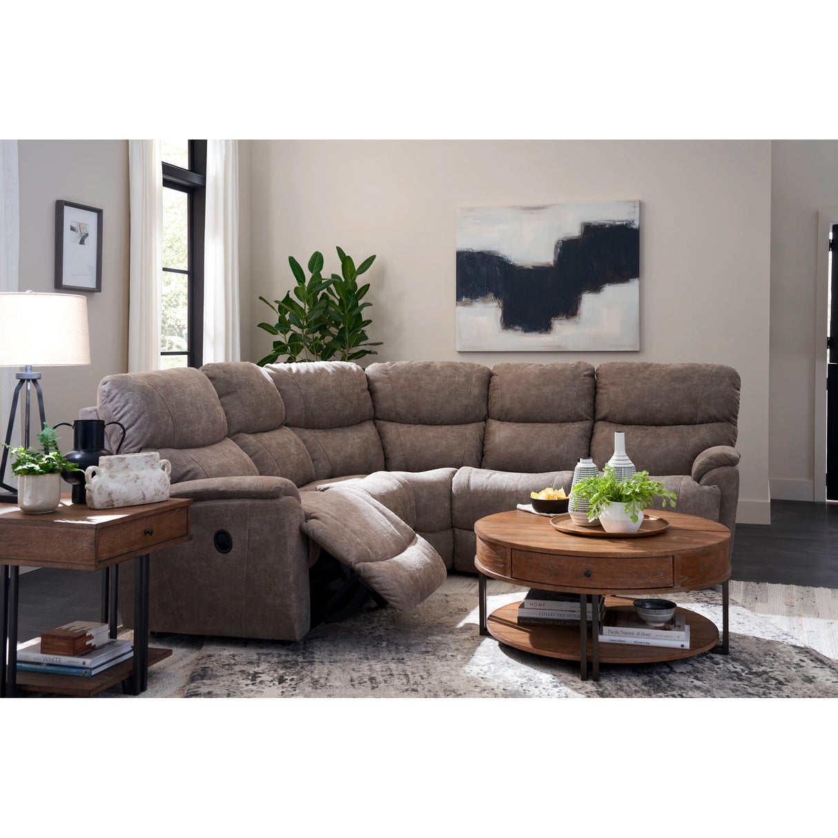 Trouper 3 Piece Reclining Sectional - QK1090807_LAZY_OPN_OL