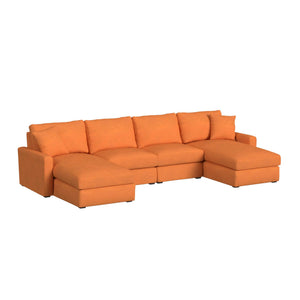 Simply Elements Double Trouble 4 Piece Sectional - QK1092379_STLI_AFR_OL