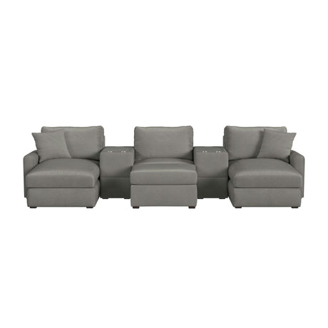 Simply Elements The Movie Lover 6 Piece Sectional - QK1092393_STLI_PRI_OL