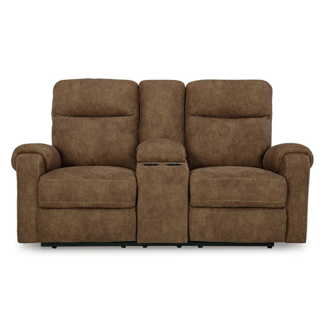 Edenwold Reclining Console Loveseat front view