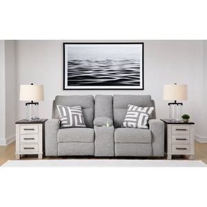 Biscoe Dual Power Reclining Console Loveseat in home