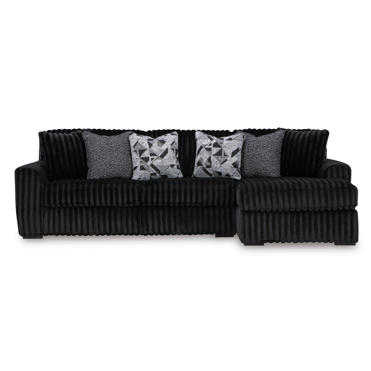 Midnight Madness 2 Piece Right Chaise Sectional front view