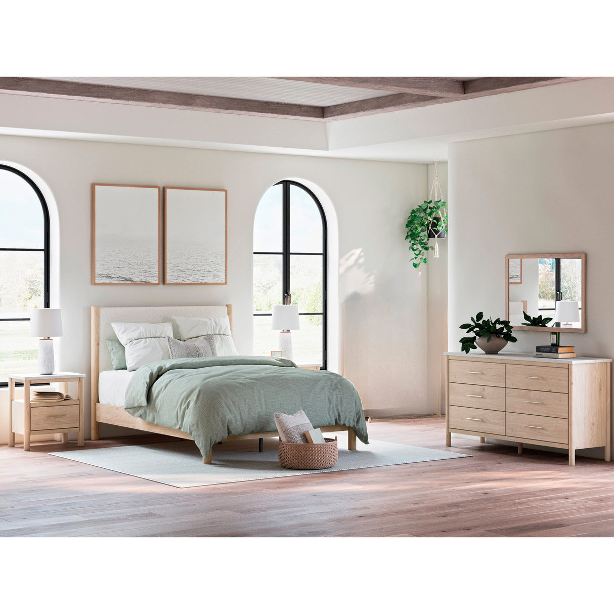 Cadmori 4 Piece Upholstered Room Group in bedroom