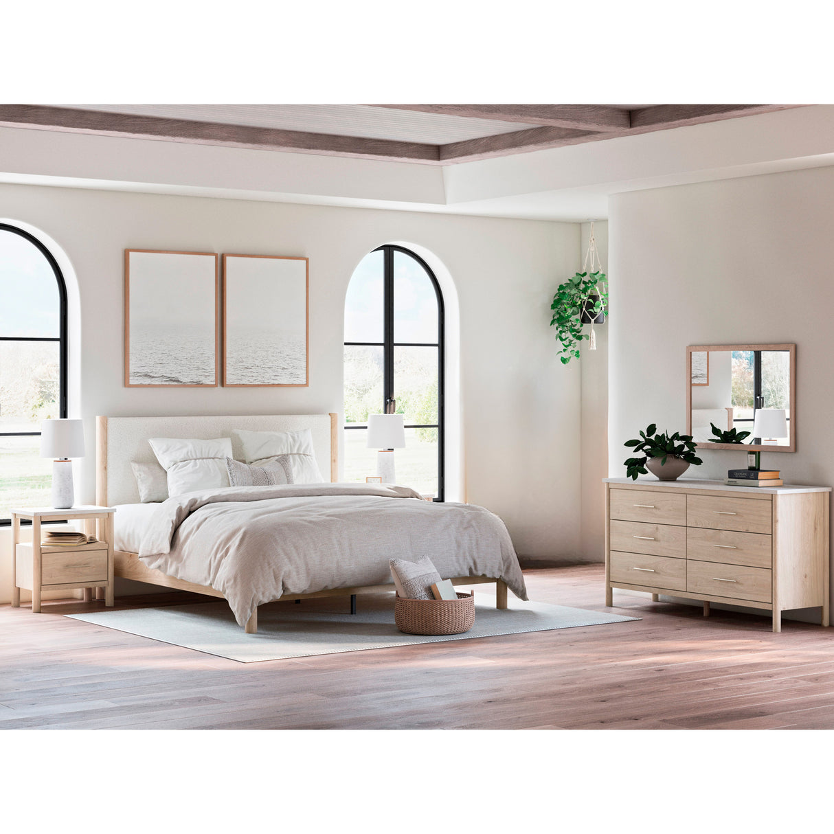 Cadmori 4 Piece Upholstered Room Group - QK1096173_ASHL_LF1_RM