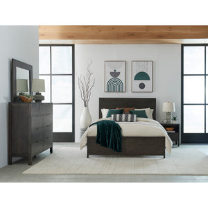 Dark walnut Callan 4 Piece Room Group in bedoom