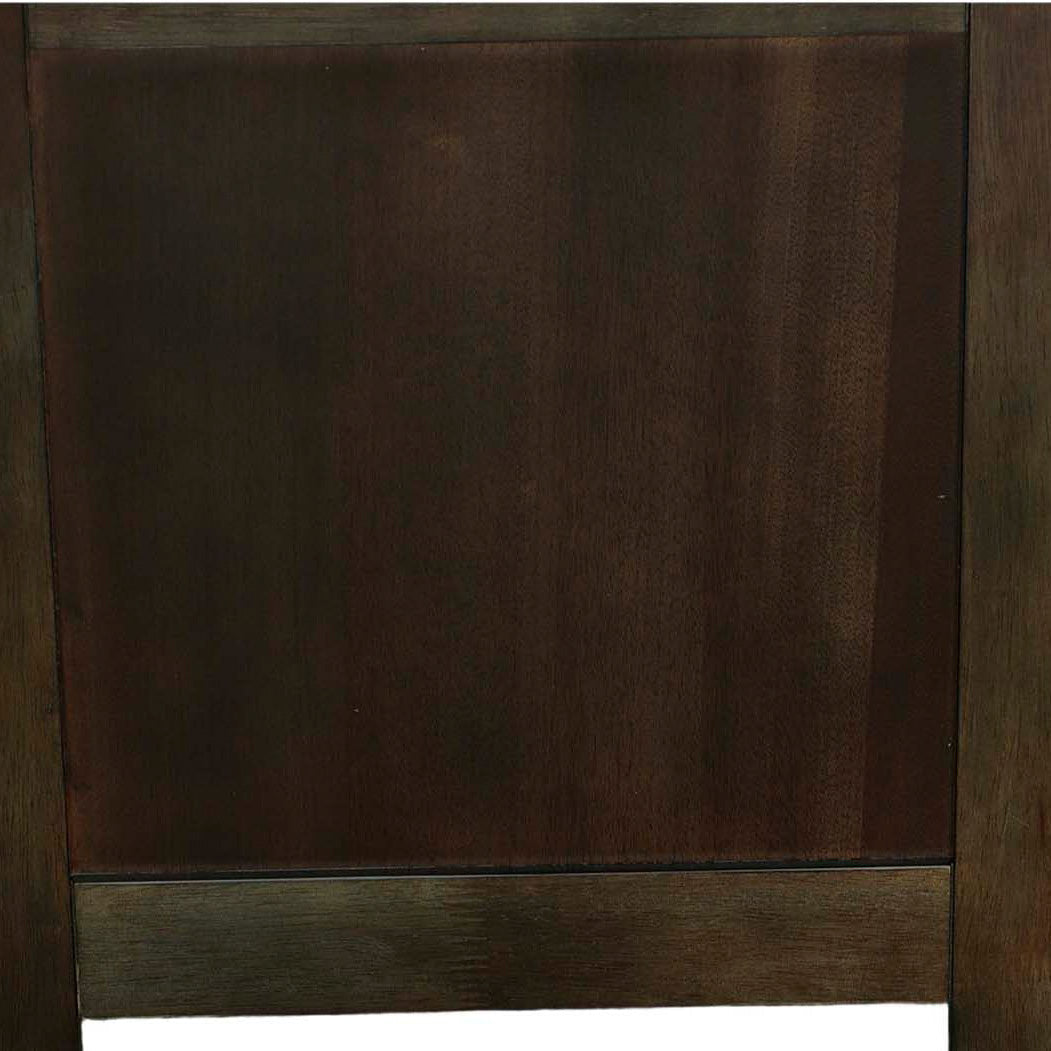 Dark walnut Callan 4 Piece Room Group material close up