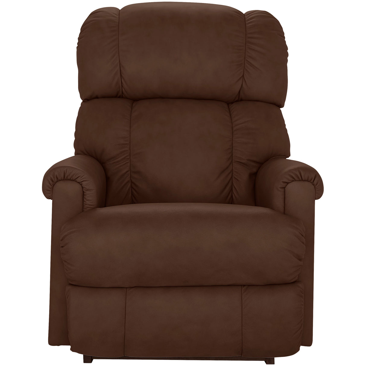 Umber Pinnacle Tri-Power Leather Rocker Recliner front view