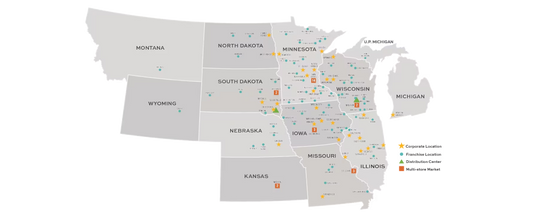 Slumberland locations on map