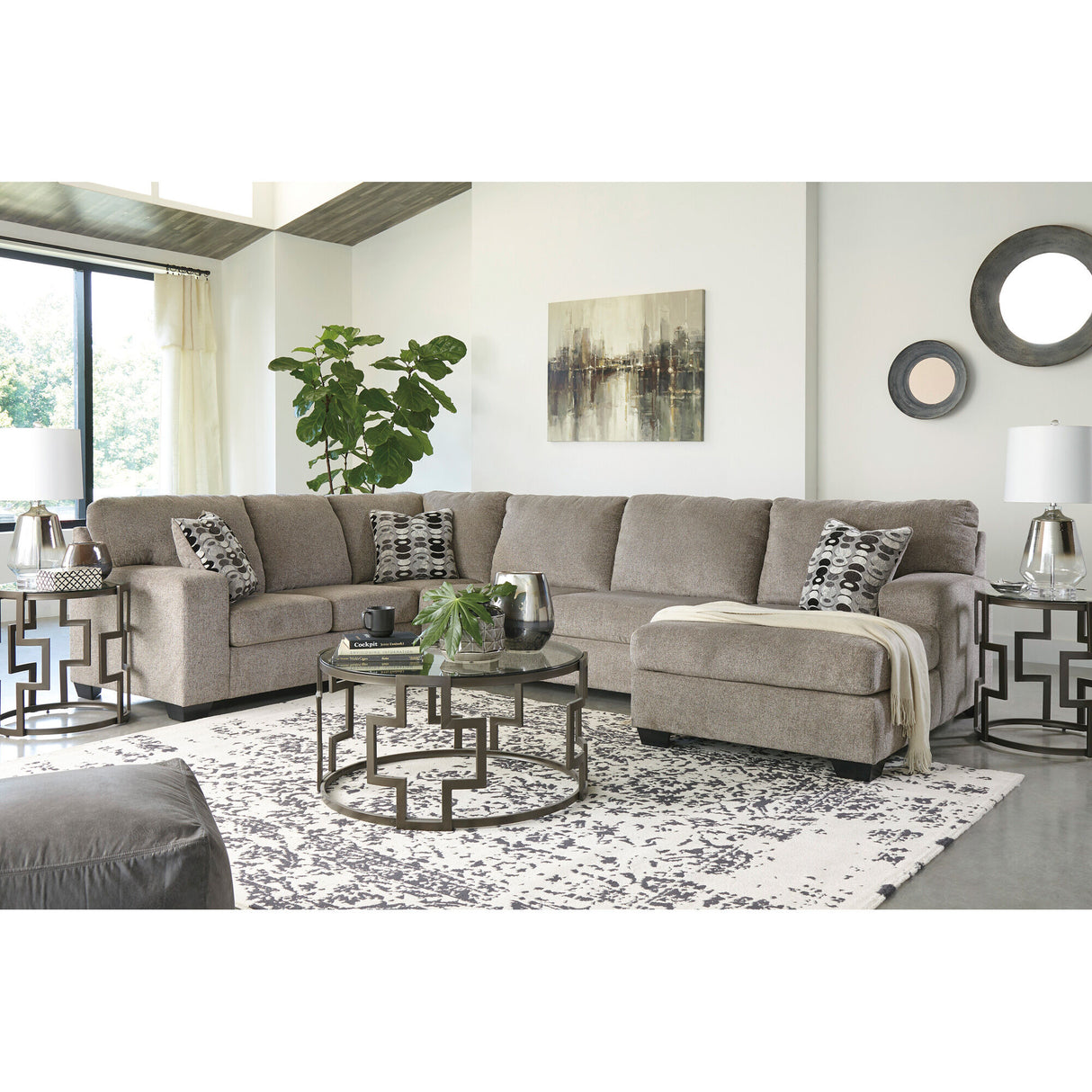 Ballinasloe 3 Piece  Right Chaise Sectional - QK1027881_ASHL_LF2_RM