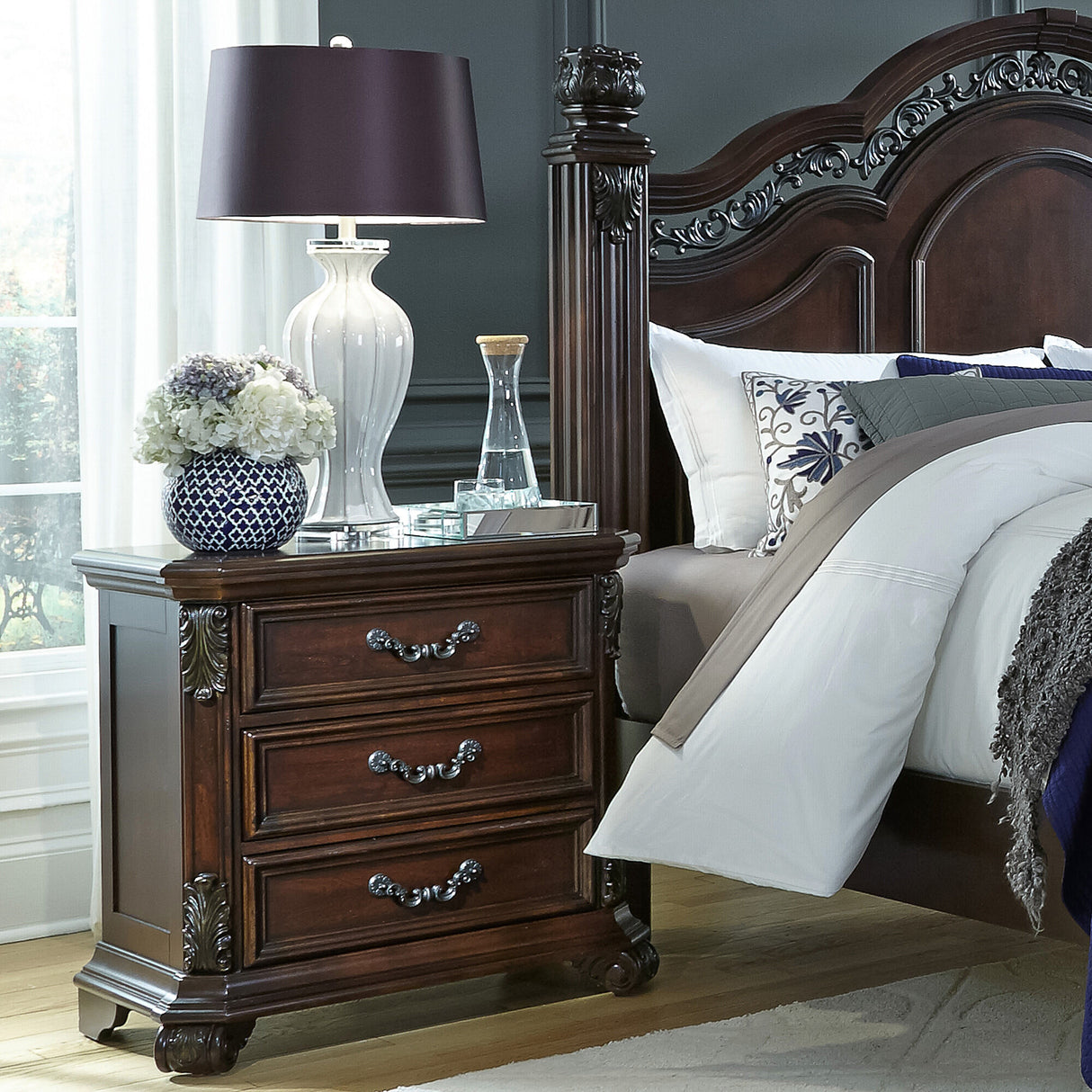 Messina Estates 3 Drawer Nightstand - QK1044587_LIBF_LF1_RM