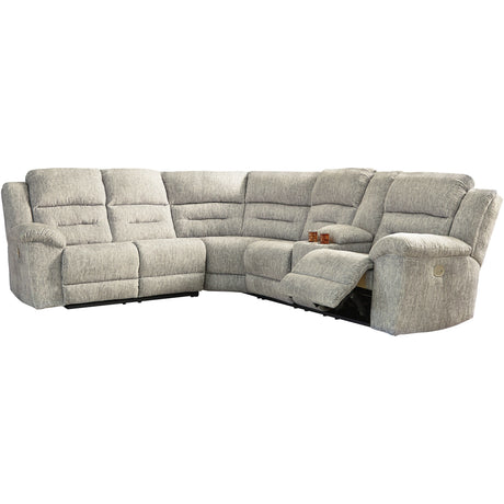 Family Den 3 Piece Power Reclining Console Right Loveseat Sectional - QK1053060_ASHL_PRI_OL