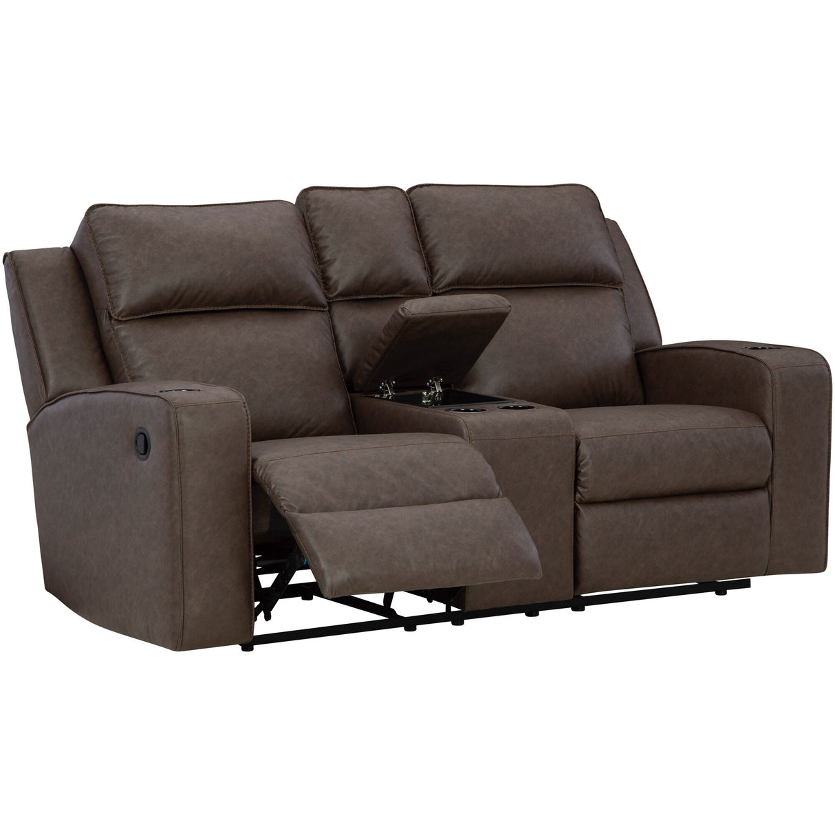 Lavenhorne Reclining Console Loveseat - QK1082748_ASHL_OPN_OL