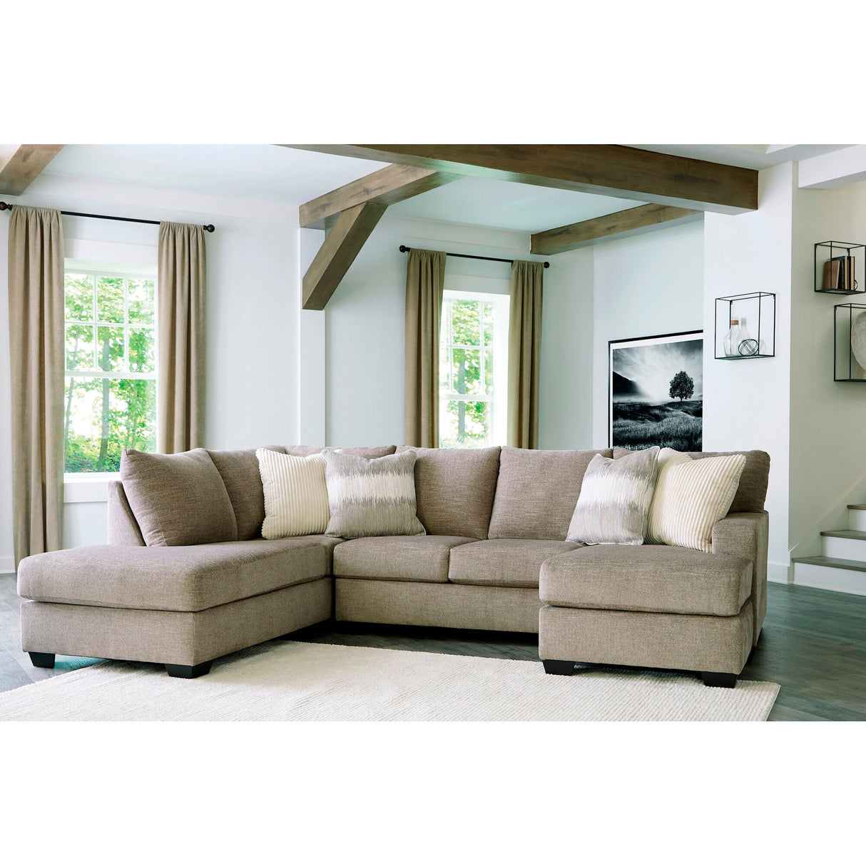 Creswell 2 Piece Right Sofa Chaise Sectional - QK1082937_ASHL_LF1_RM