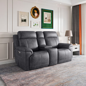 Amelia Power Reclining Console Loveseat with Power Headrests and Lumbar - QK1086629_FLXS_LF1_RM